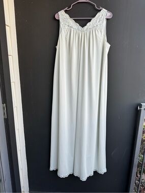 Vintage Shadowline Nylon dainty long nightgown